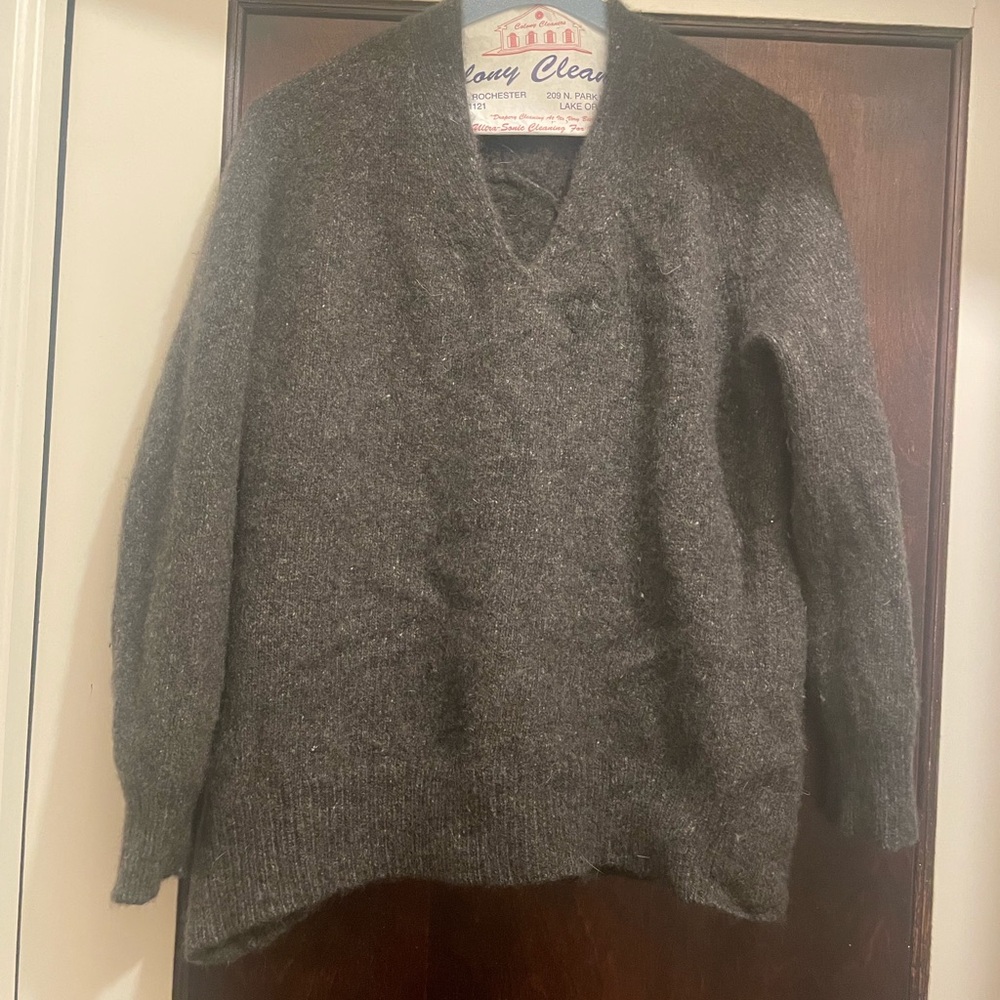 Vince Charcoal V-Neck Sweater for Men